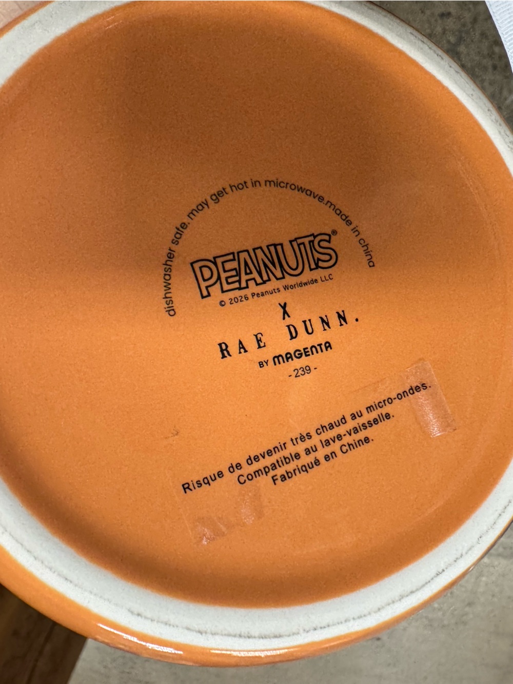 Pesnuts Wide Rae Dunn Mug - Picture 3 of 3